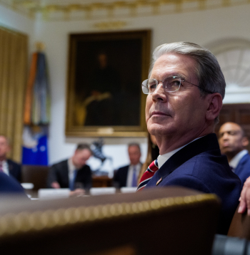 ASV finanšu ministrs Skots Besents (Scott Bessent).