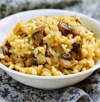 Sēņu risoto.