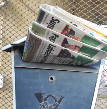 "Latvijas Avīzes" pastkastītē. 