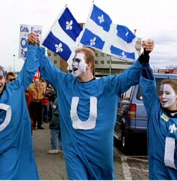 Kvebekas neatkarības piekritēji 1995. gadā. Kvebekas neatkarības piekritēji 1995. gadā.
