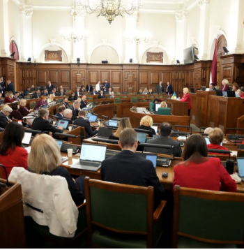 Saeimas sēde 2025. gada 30. oktobrī, kurā galīgajā lasījumā skatīja likumprojketu par izstāšanos no Eiropas Padomes konvencijas par vardarbības pret sievietēm un vardarbības ģimenē novēršanu un apkarošanu jeb tā sauktās Stambulas konvencijas. Saeimas sēde 2025. gada 30. oktobrī, kurā galīgajā lasījumā skatīja likumprojketu par izstāšanos no Eiropas Padomes konvencijas par vardarbības pret sievietēm un vardarbības ģimenē novēršanu un apkarošanu jeb tā sauktās Stambulas konvencijas.