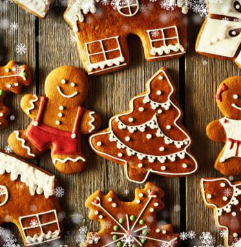 Piparkūkas ar glazūru.