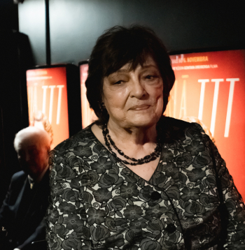 Skaidrīte Smildziņa-Budovska pēc spēlfilmas ″Tīklā. TTT leģendas dzimšana″ pirmizrādes.