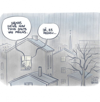 Zīmē Gatis Šļūka. Nekas nav tikai melns vai balts...