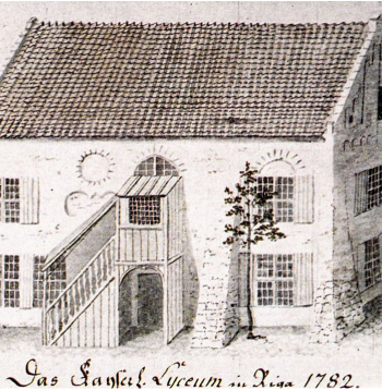 Rīgas Kārļa licejs 18. gadsimtā.