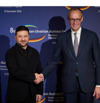 V. Zelenskis un  Frīdrihs Mercs.