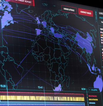 Kiberaizsardzības centra telpas.
