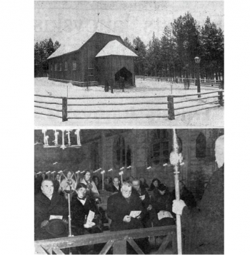 Usmas baznīca un tās iesvētīšana 1935. gada 13. decembrī.