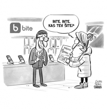 Zīmē Gatis Šļūka. Bite, bite, kas tev šite!