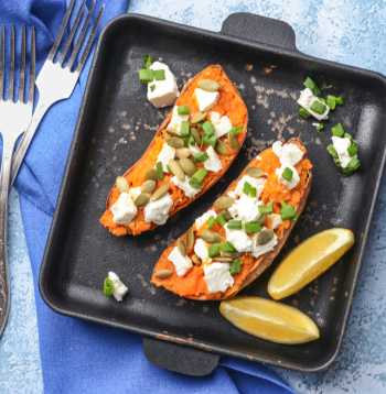 Ķirbis ar medu un sieru.