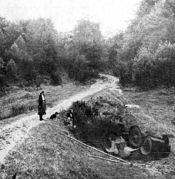 Vieta, kurā avarēja Z. A. Meierovica auto 1925. gadā.