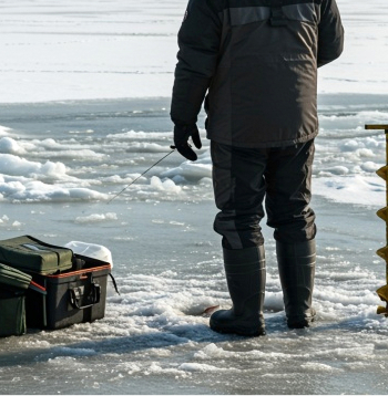 Zemledus makšķerēšana. Ilustratīvs attēls.