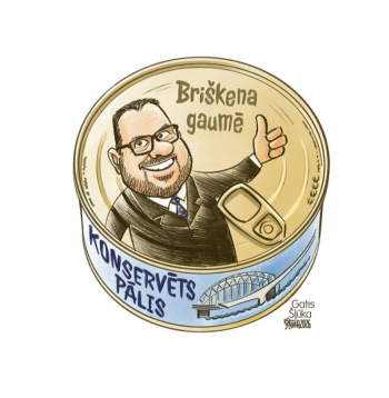 Zīmē Gatis Šļūka. Konservēts pālis "Briškena gaumē"