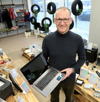 SIA "Latvijas Zaļais punkts" valdes loceklis Kaspars Zakulis: "Mūsu veikalā "Lab!" var atrast visdažādāko lietotu un saremontētu sadzīves tehniku, arī datorus.