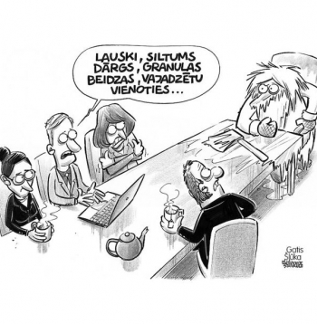 Zīmē Gatis Šļūka. Lauski, vajadzētu vienoties... Zīmē Gatis Šļūka. Lauski, vajadzētu vienoties...