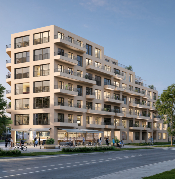 Vienības gatves apkaimē jauns daudzdzīvokļu nama projekts.