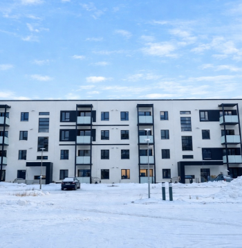 Daudzdzīvokļu ēkas projektā “Pīlādžu mājas”.