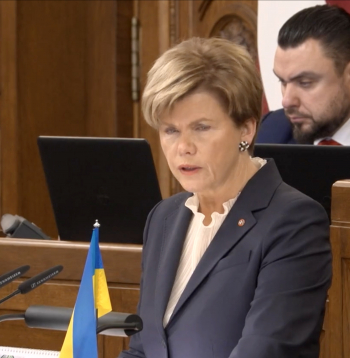 Ārlietu ministre Baiba Braže (JV). Ārlietu ministre Baiba Braže (JV).