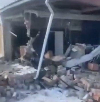 Ekrānuzņēmums no notikuma vietas.