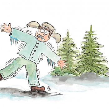 Sāku iet. Apģērbs sasala vienā mirklī, un nu man bija pašam savas ledus bruņas! 