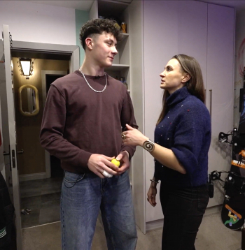 Vita Valtere ar dēlu Gabrielu.