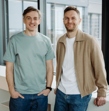 AS "Mintos Marketplace" vadītājs Mārtiņš Šulte un uzņēmuma līdzdibinātājs, izpilddirektors Mārtiņš Valters.