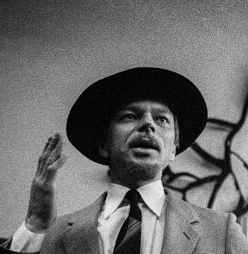 Miervaldis Polis.
Attēls: Egocentra akcijas laikā. 1986. 
Foto: Atis Ieviņš.
