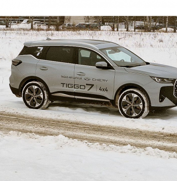 "Chery Tiggo 7" "snow" režīmā.
