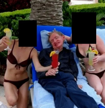 Stīvena Hokinga fotogrāfijas Epstīna failos.