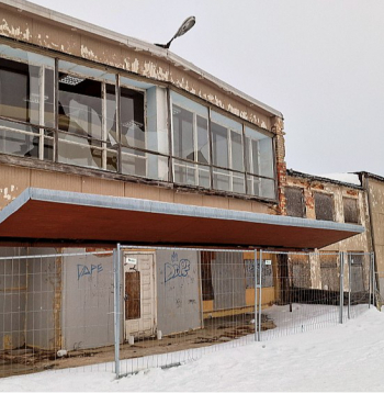 Aizslēgtais Saldus kultūras nams 2026. gada 23. februārī.