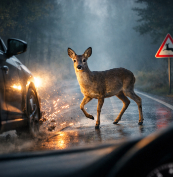 Apdrošinātājs: pavasarī vairāk sadursmju ar meža zvēriem – 69 % gadījumu auto bojā stirnas.