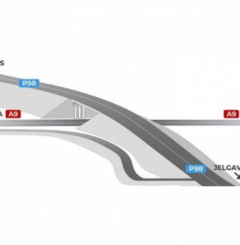 Četru zaru krustojumu plānots pārbūvēt par divu līmeņu satiksmes mezglu, kurā Rīgas–Liepājas šoseja paliek vienā līmenī, bet autoceļš Jelgava–Tukums tiek pacelts augšējā līmenī.