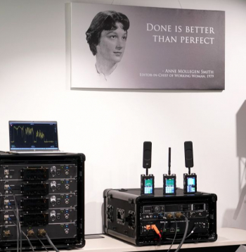 Uzņēmuma AS "SAF Tehnika" izstrādātās radio signālu traucēšanas iekārtas prototips.