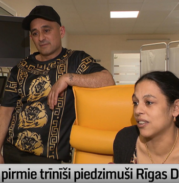 Trīnīšu vecāki Evija Mitrovska un Sanasars Sīmanis.