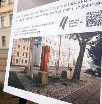 Pieminekļa "Svešo varai spītējot" projekta vizualizācijas Rīgā, Radio ielā.