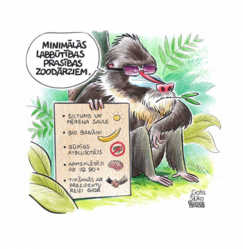 Zīmē Gatis Šļūka. Minimālās labbūtības prasības zoodārziem