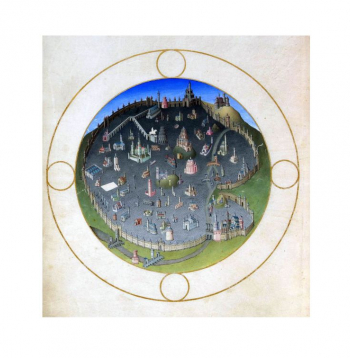 Viduslaiku mākslinieka ap 1416. gadu zīmētais Romas plāns.