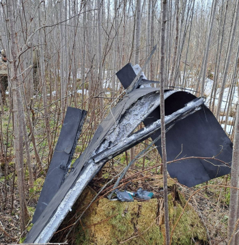 Sekas pēc drona nogāšanās Krāslavas novadā.