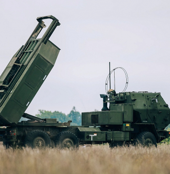 HIMARS raķešu iekārtas demonstrācija Ventspils lidlaukā. 