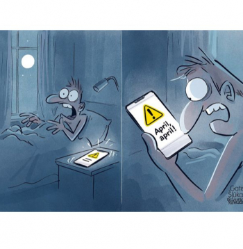 Zīmē Gatis Šļūka. April, april!