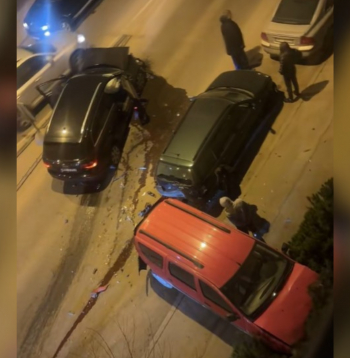 Avārija Valmieras ielā, Rīgā.