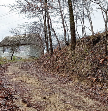 Mājas piebraucamais ceļš.