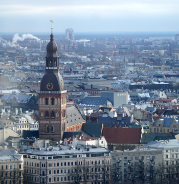 Skats uz Doma baznīcu.