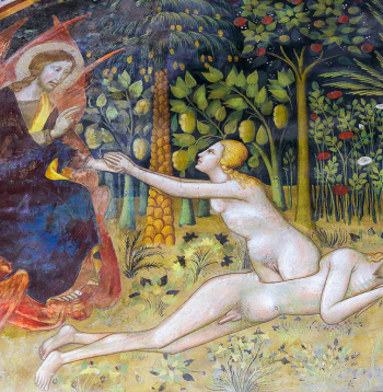 Renesanses mākslinieka Bartolo di Fredi freska “Ievas radīšana”. 1365. gads.