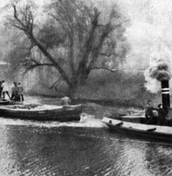 Pilsētas kanāla tīrīšana 1926. gadā.