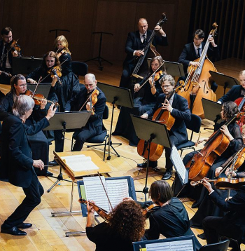 Skats no Valsts kamerorķestra "Sinfonietta Rīga" 40. jubilejas sezonas noslēguma koncerta Ventspils koncertzālē "Latvija". Pie diriģenta pults – Normunds Šnē. Skats no Valsts kamerorķestra "Sinfonietta Rīga" 40. jubilejas sezonas noslēguma koncerta Ventspils koncertzālē "Latvija". Pie diriģenta pults – Normunds Šnē.