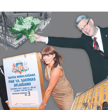 Valsts prezidenta Valda Zatlera 2011. gada 28. maija lēmums rosināt parlamenta atlaišanu sabiedrībā tika uzņemts ar diezgan lielu entuziasmu, iegūstot apzīmējumu "maijpuķīšu revolūcija". Tā paša gada 23. jūlijā notika tautas nobalsošana par 10. Saeimas atlaišanu.
