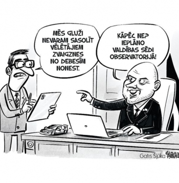 Zīmē Gatis Šļūka. Ieplāno valdības sēdi observatorijā!