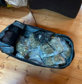 Valsts policijas izņemtā marihuāna.