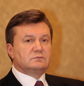Ukrainas prezidents Viktors Janukovičs piedalās Latvijas - Ukrainas biznesa forumā 2010. gadā.